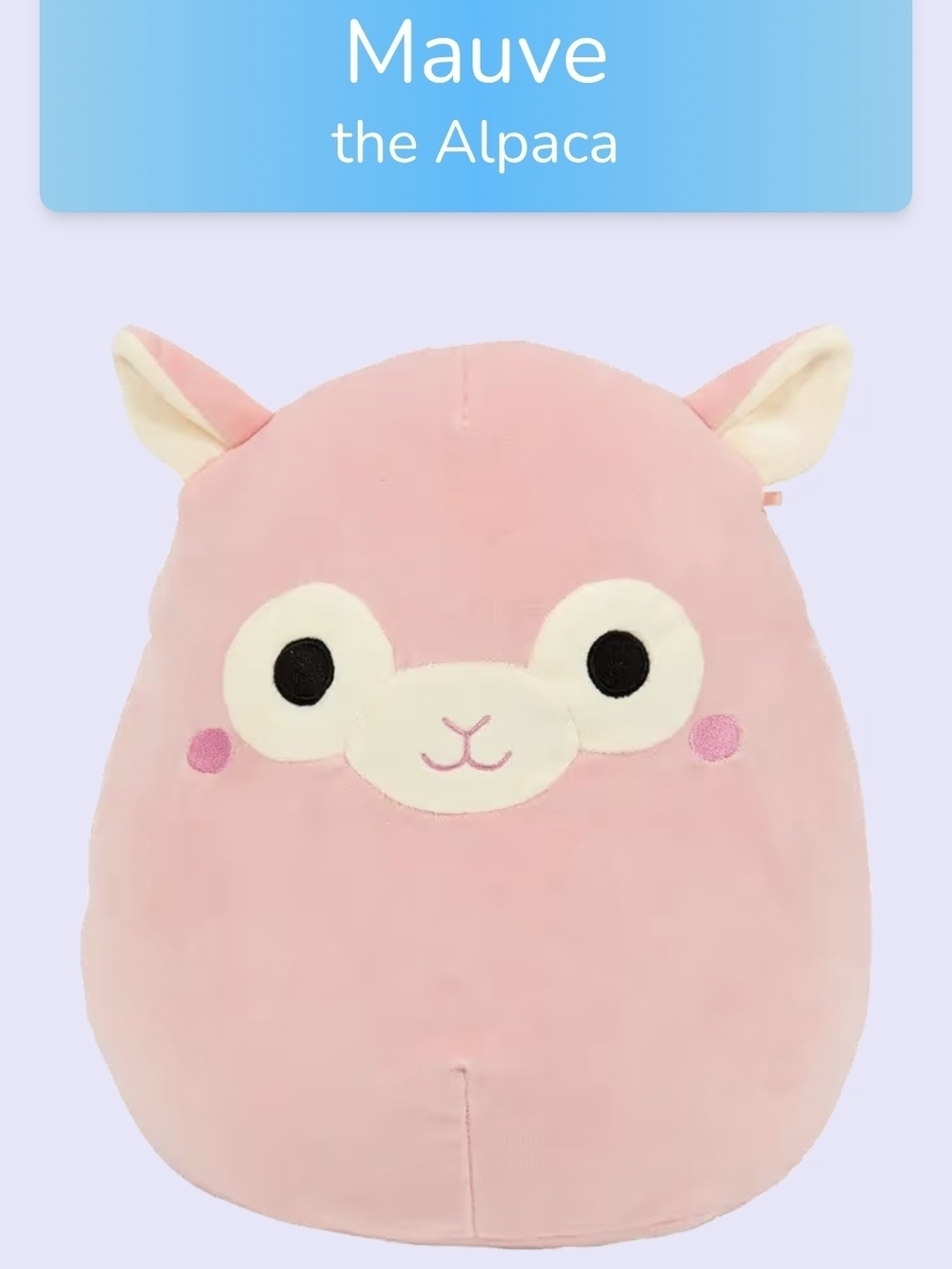 Nwt RaRE Squishmallows Mauve the Alpaca Plush - Pink and Cream